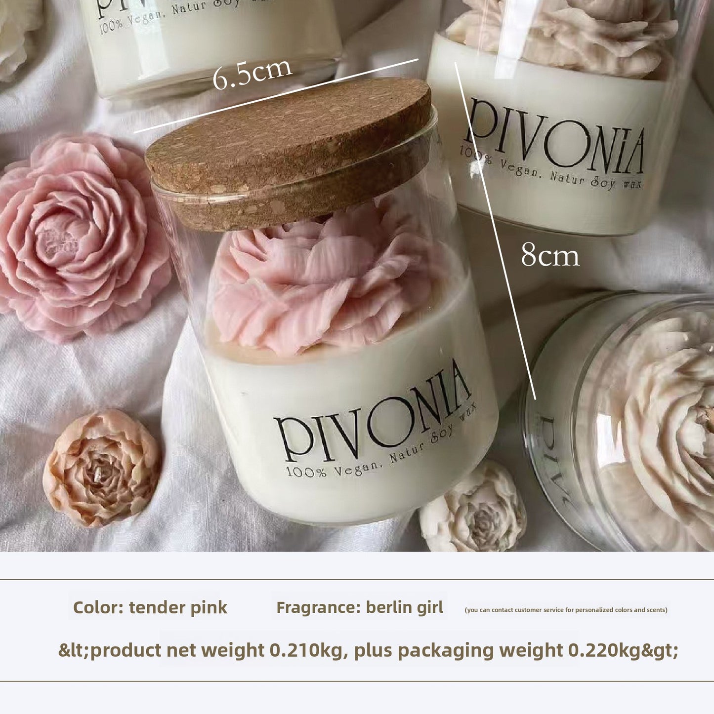 Scented Rose Candle Cup