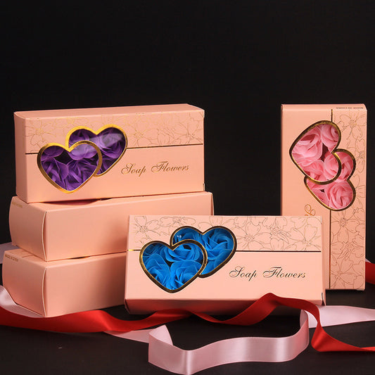 Double Heart Rose Soap Flower