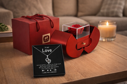 Rose and Love necklace box